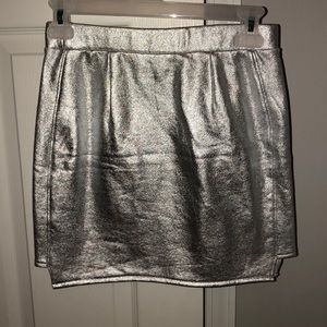 Silver Mini Skirt